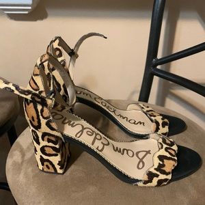 Leopard Ankle Strap Sandals